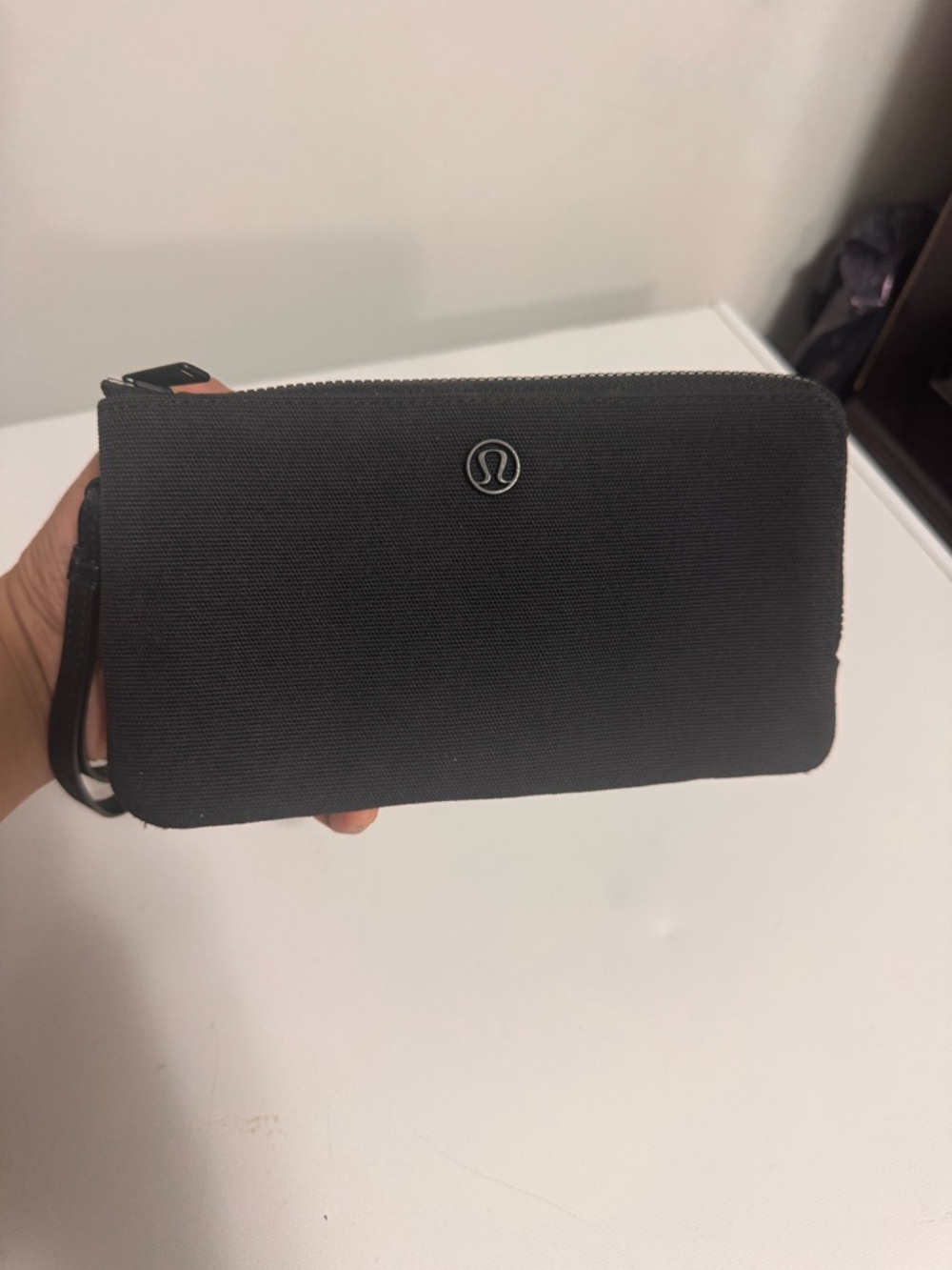 lululemon athletica Black Wristlet Pouch with Logo
